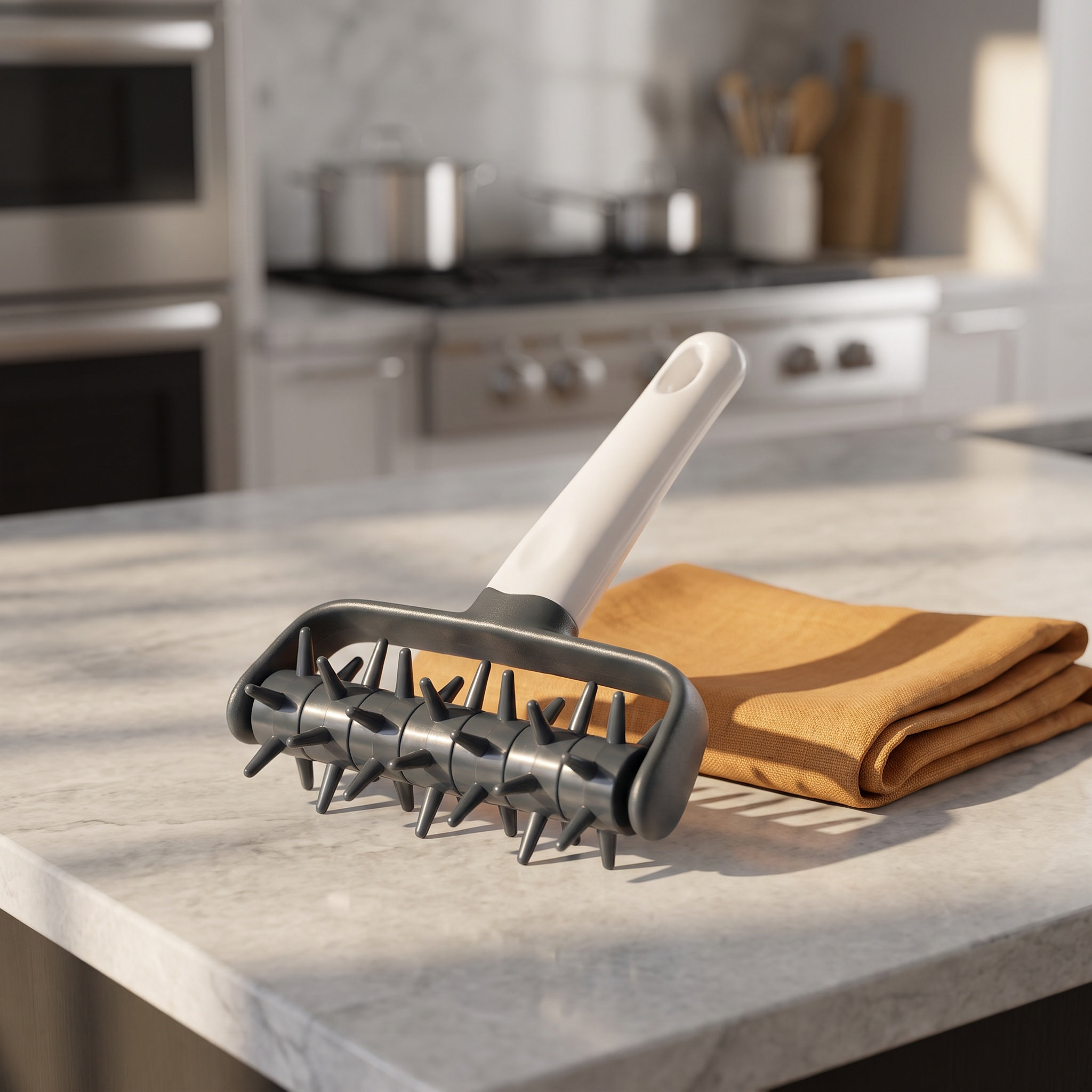 Kitchen Roller Baking - Plastikowy dziurkacz do pizzy, ergonomiczny wałek